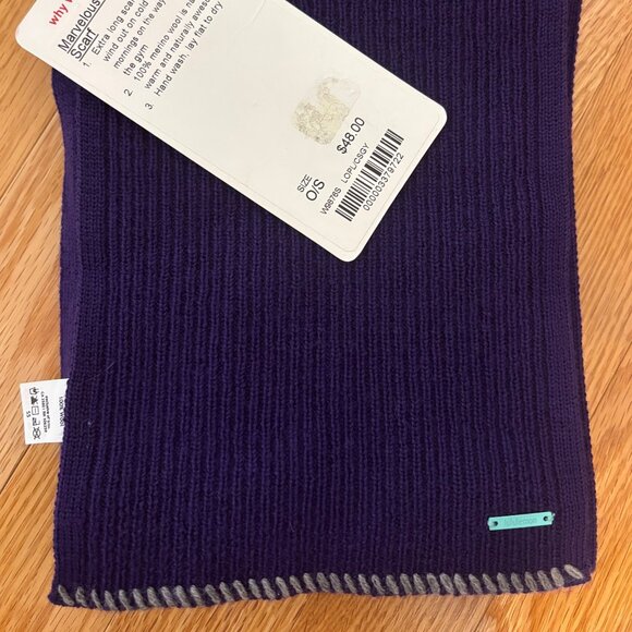 lululemon Marvelous Merino Wool Scarf Purple NWT - Picture 1 of 3